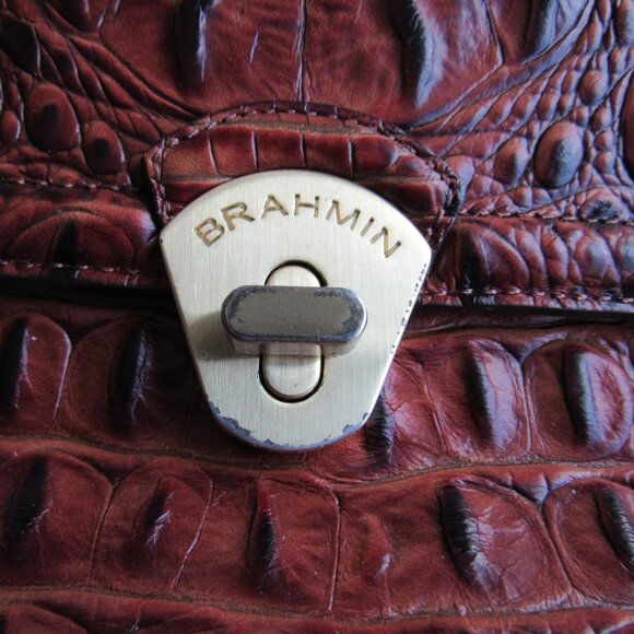 Brown Croc BRAHMIN Shoulder Bag - Picture 5 of 9